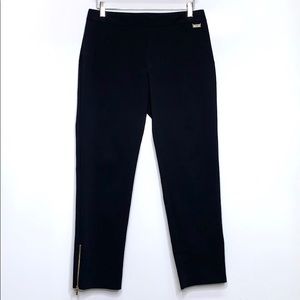 CALVIN KLEIN • Black Zipper Andre Dressy Pants